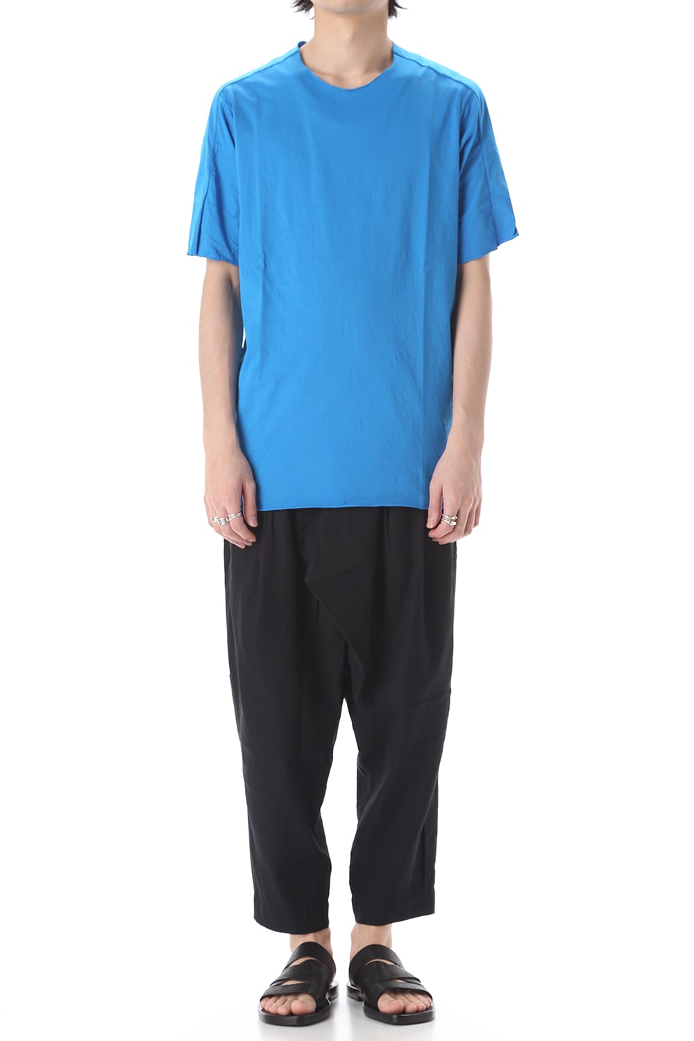 Light Cotton Jersey T-Shirts Blue