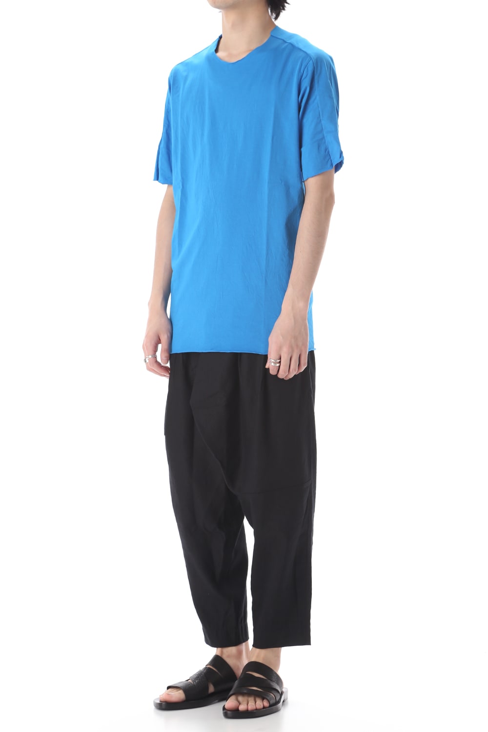 Light Cotton Jersey T-Shirts Blue