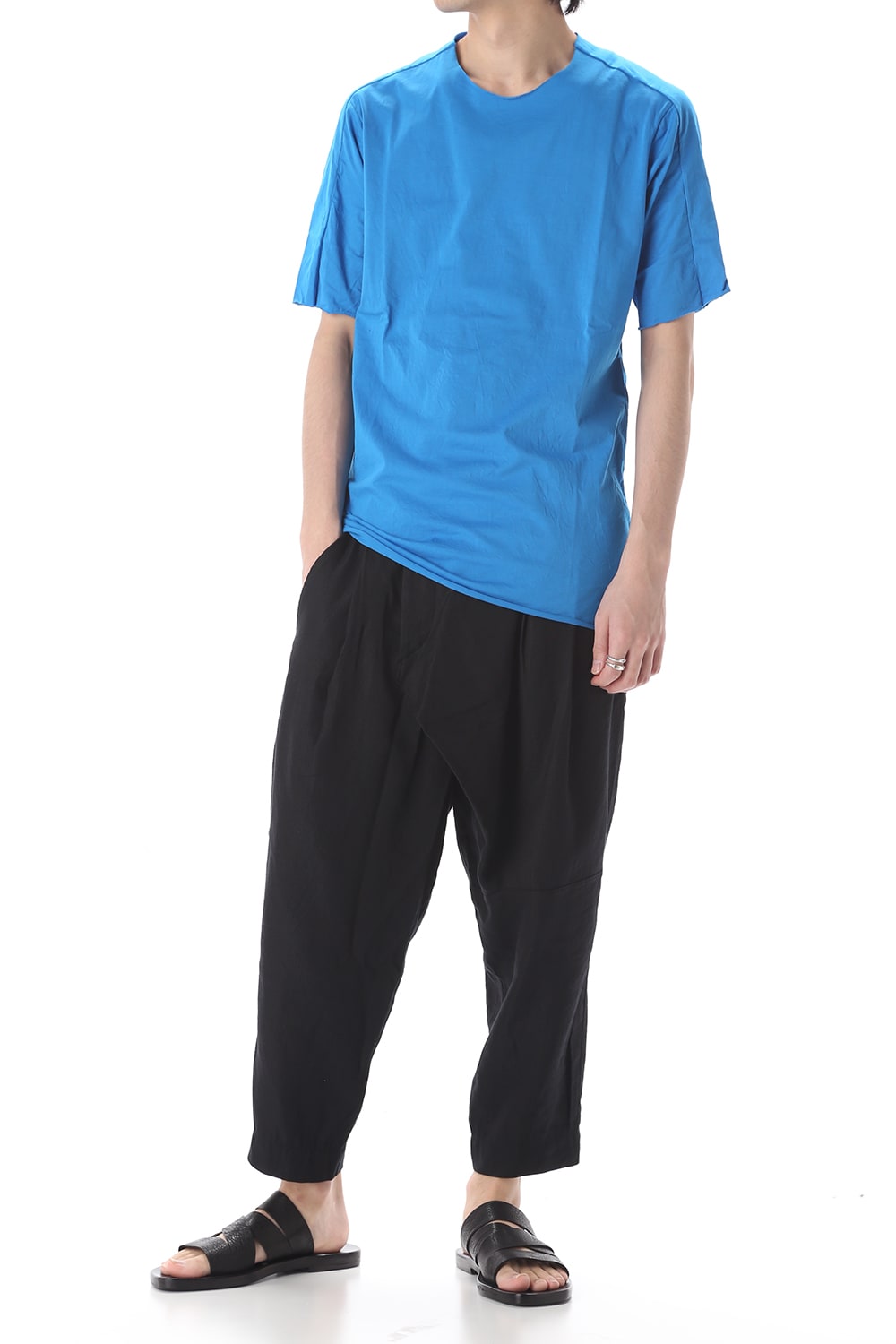 Light Cotton Jersey T-Shirts Blue