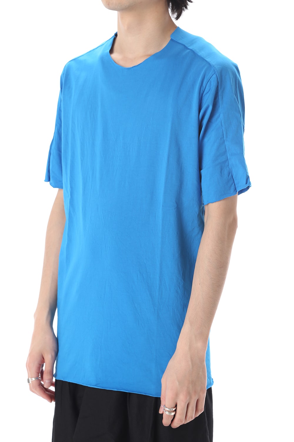 Light Cotton Jersey T-Shirts Blue