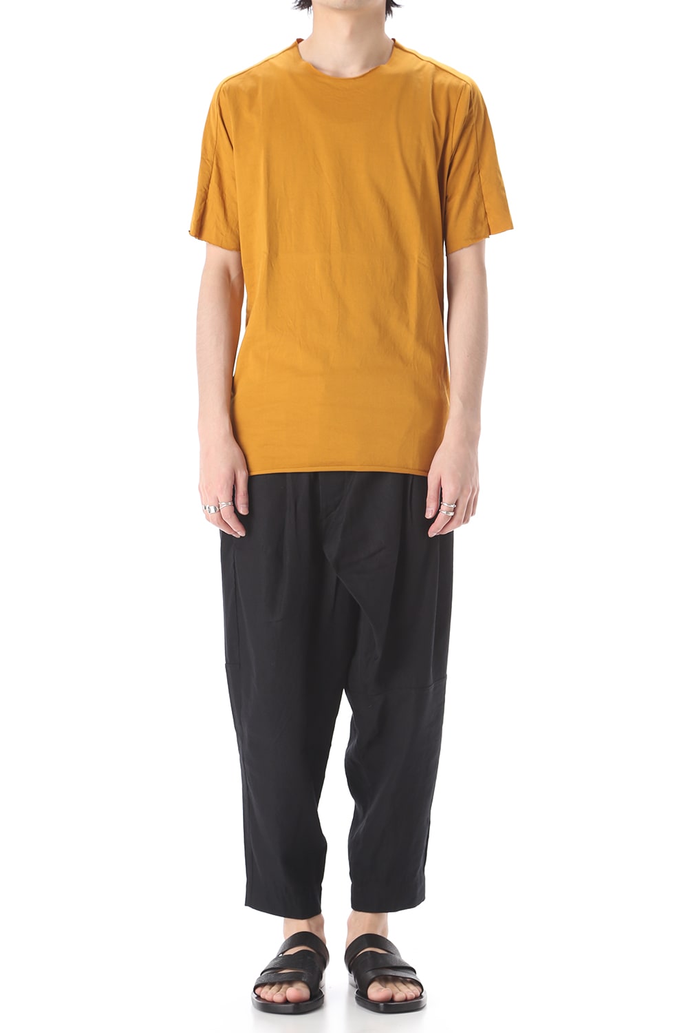 Light Cotton Jersey T-Shirts Mustard