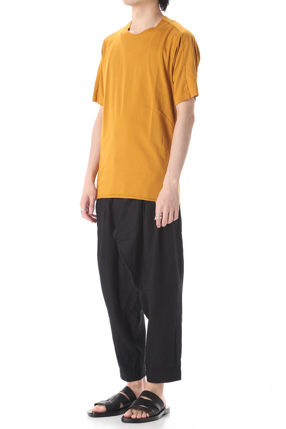 Light Cotton Jersey T-Shirts Mustard