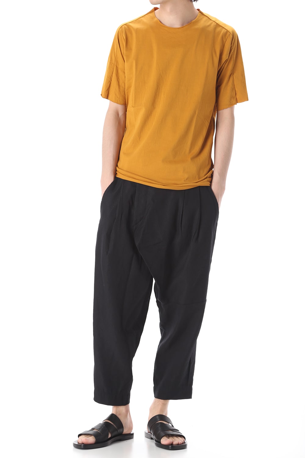Light Cotton Jersey T-Shirts Mustard