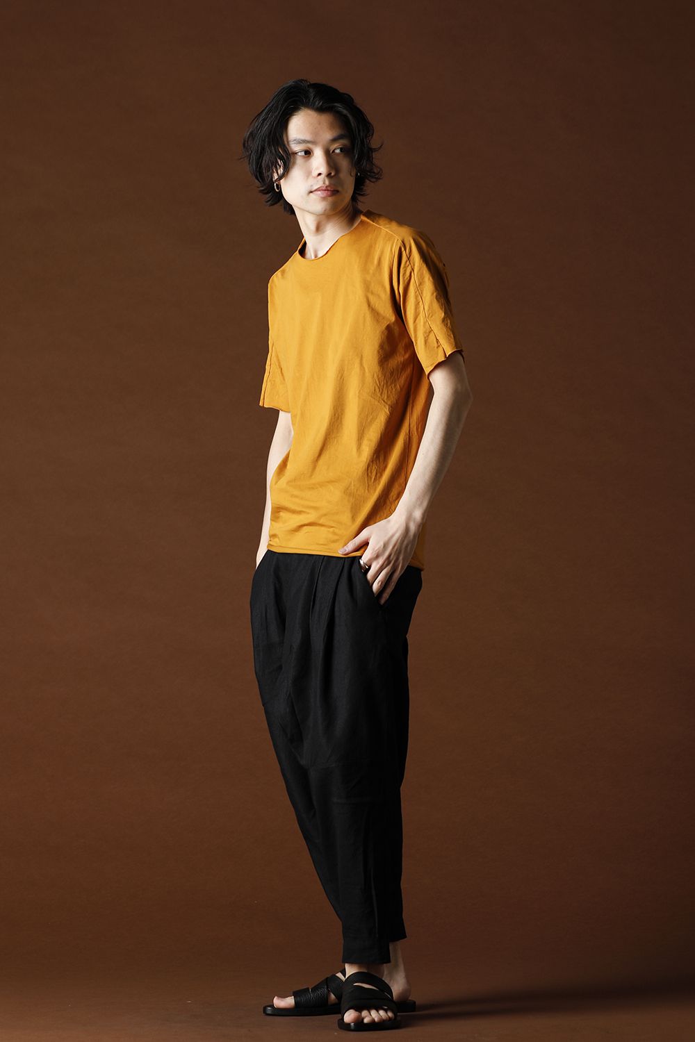 Light Cotton Jersey T-Shirts Mustard