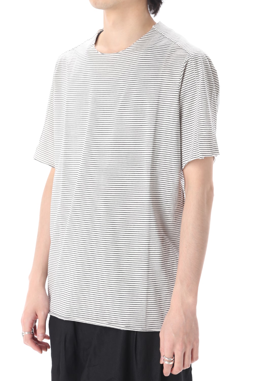 Light Cotton Jersey Border T-Shirts