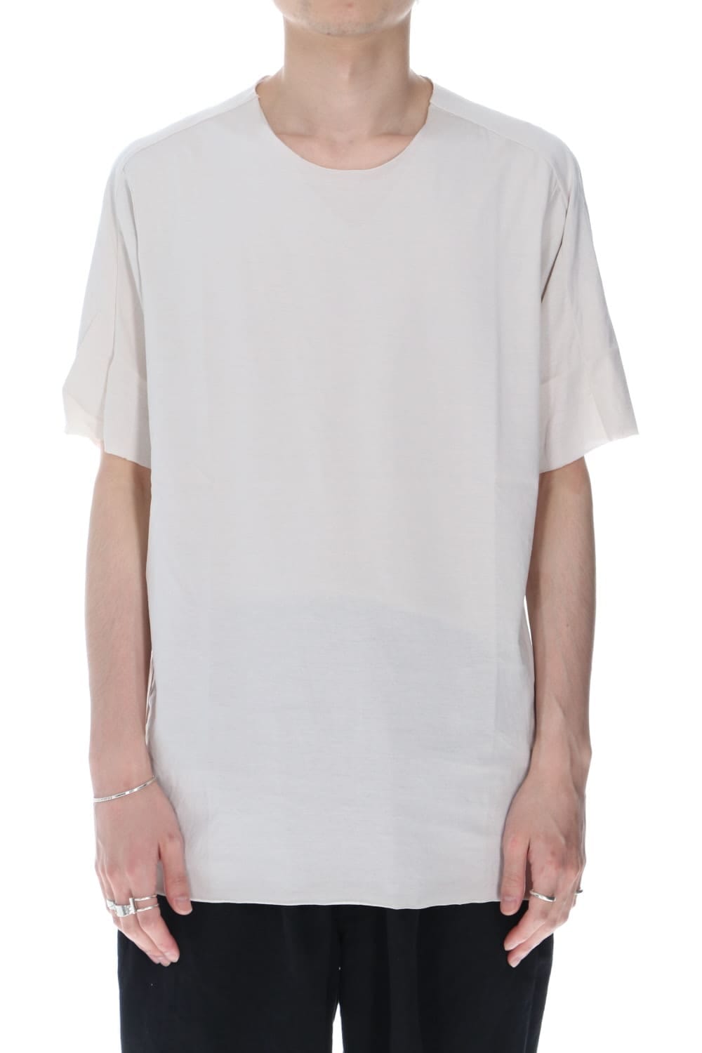 シルケット コットン ショートスリーブ カットソー ベージュ