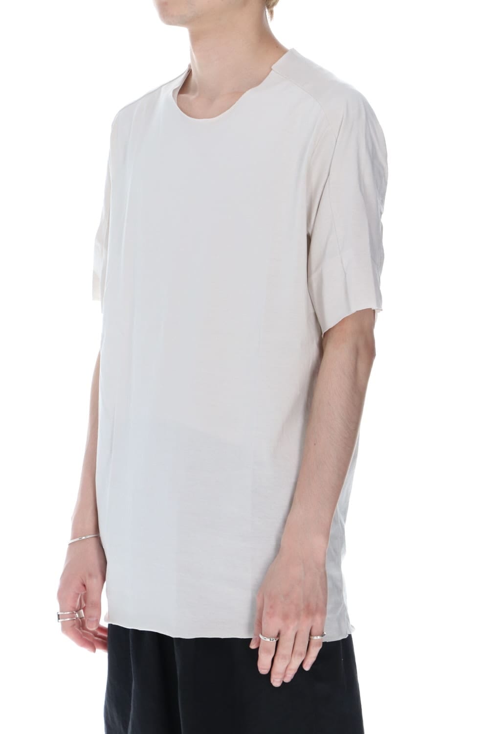 シルケット コットン ショートスリーブ カットソー ベージュ