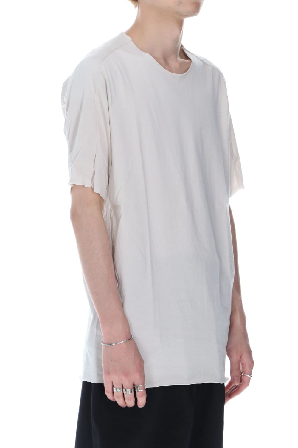 シルケット コットン ショートスリーブ カットソー ベージュ