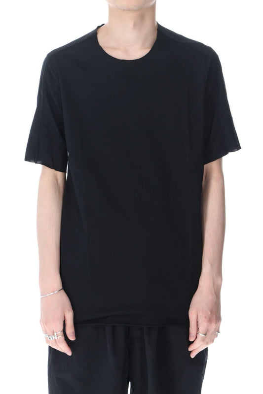 シルケット コットン ショートスリーブ カットソー ブラック