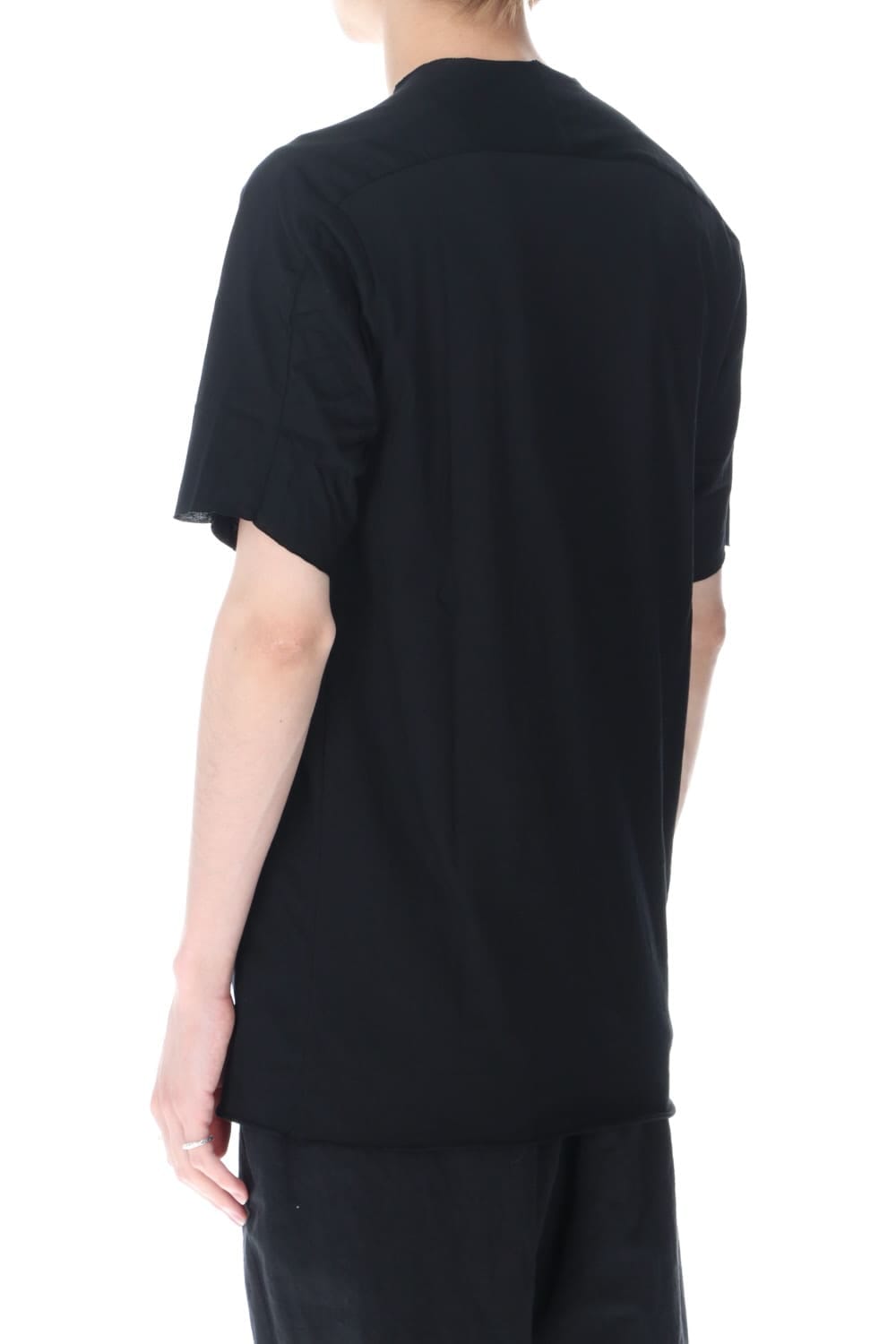 シルケット コットン ショートスリーブ カットソー ブラック