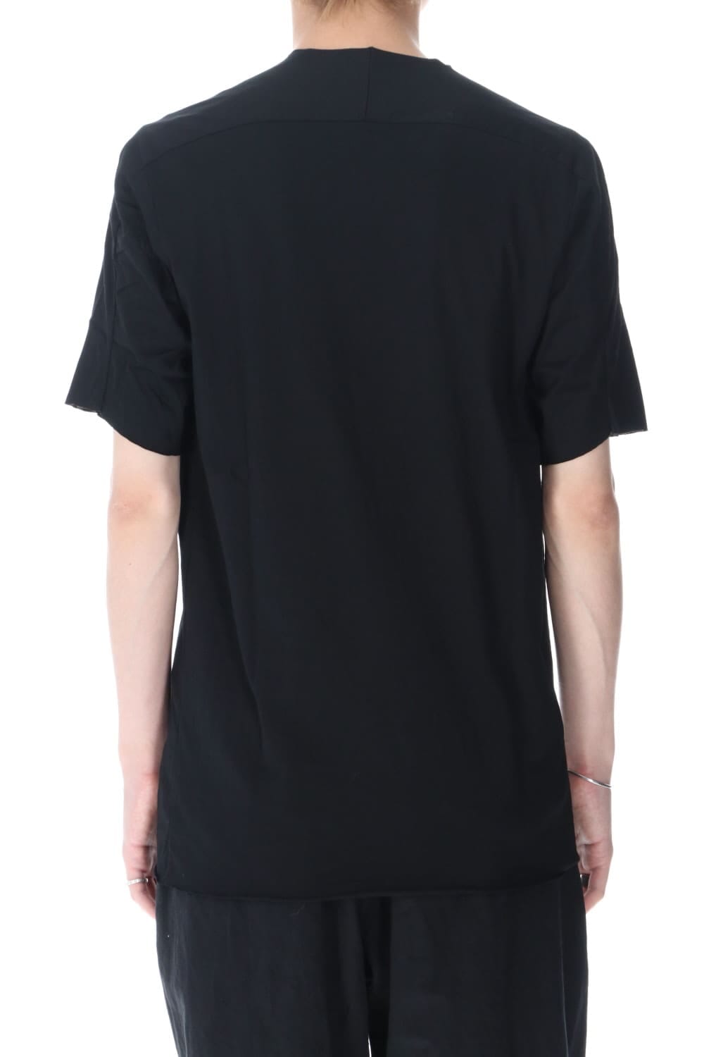 シルケット コットン ショートスリーブ カットソー ブラック