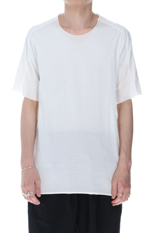 シルケット コットン ショートスリーブ カットソー ホワイト