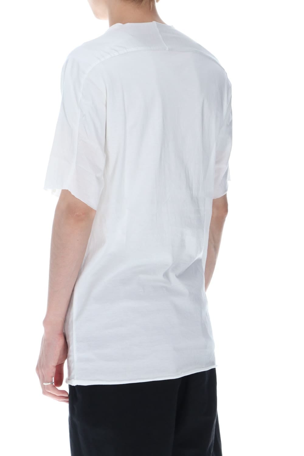 シルケット コットン ショートスリーブ カットソー ホワイト