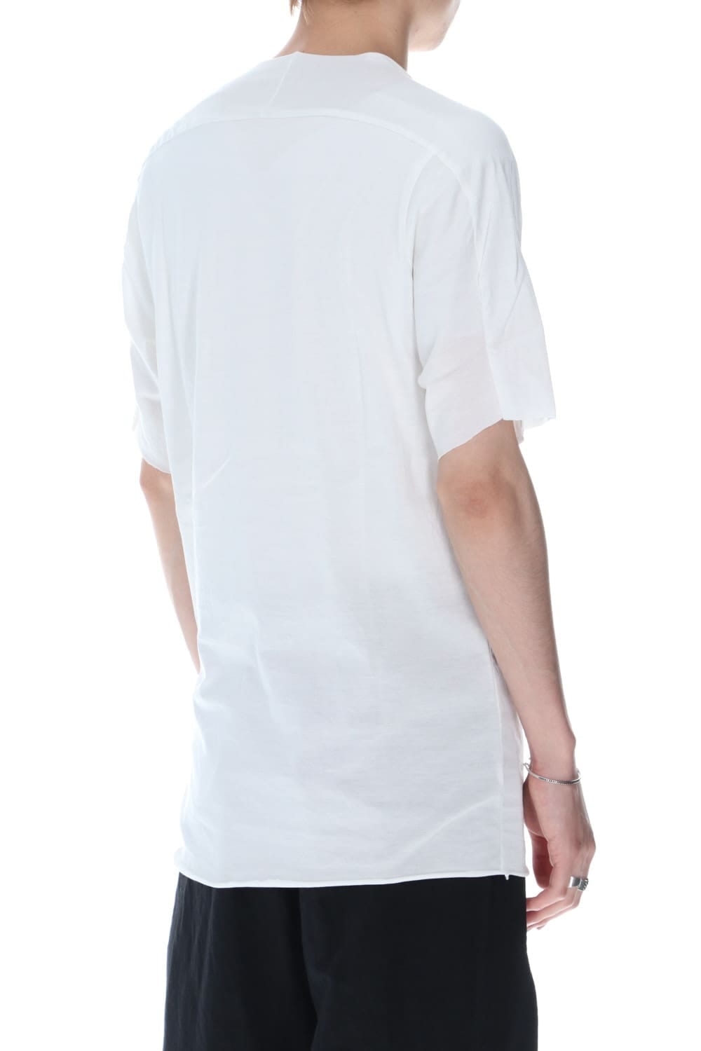 シルケット コットン ショートスリーブ カットソー ホワイト