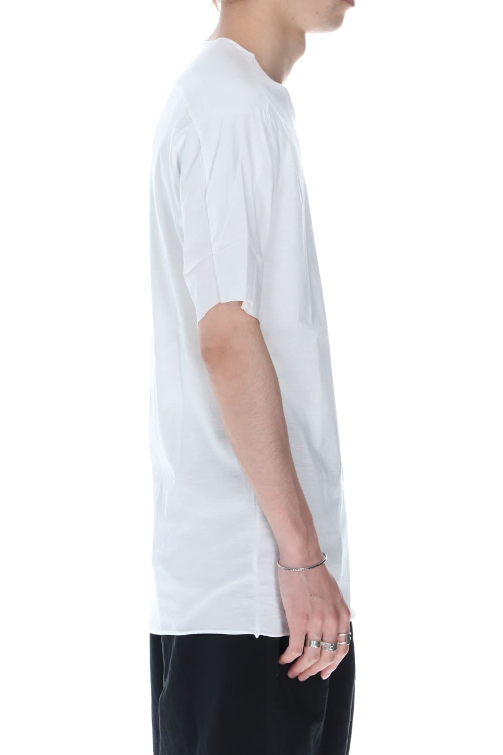 シルケット コットン ショートスリーブ カットソー ホワイト