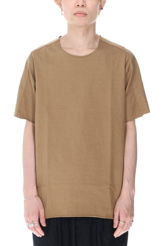 High Density Cotton Jersey Short Sleeve T-shirts Kahki / Beige