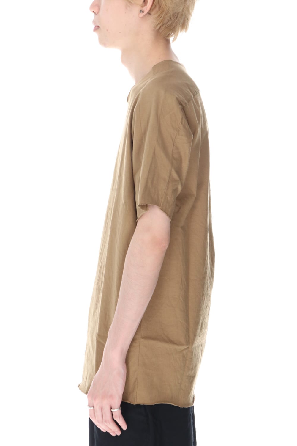 High Density Cotton Jersey Short Sleeve T-shirts Kahki / Beige