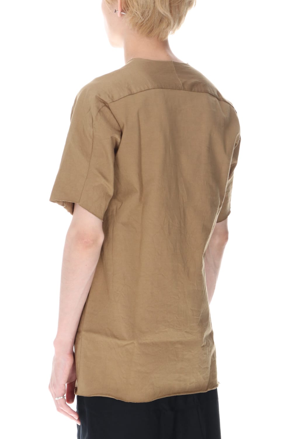 High Density Cotton Jersey Short Sleeve T-shirts Kahki / Beige
