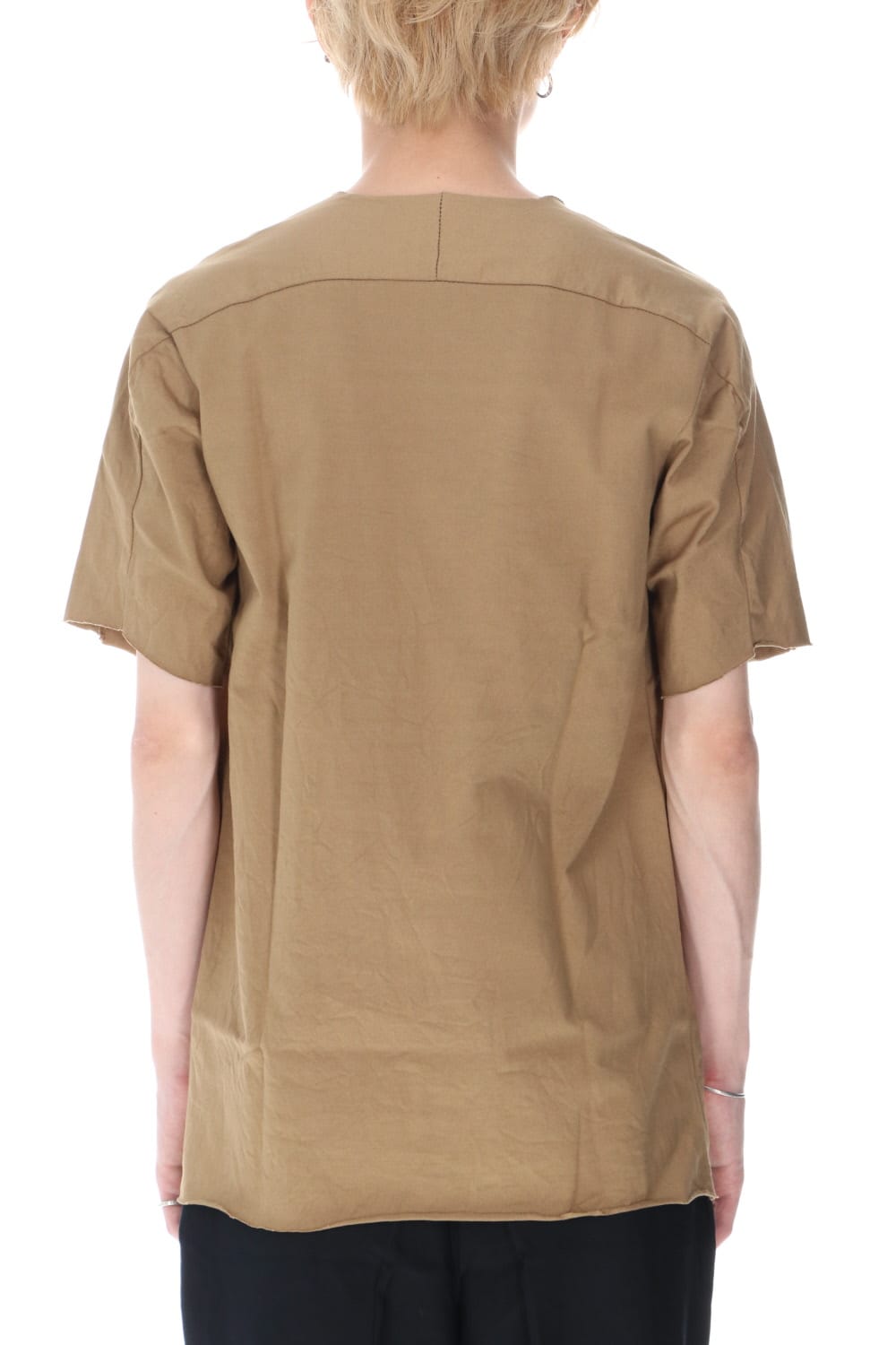 High Density Cotton Jersey Short Sleeve T-shirts Kahki / Beige