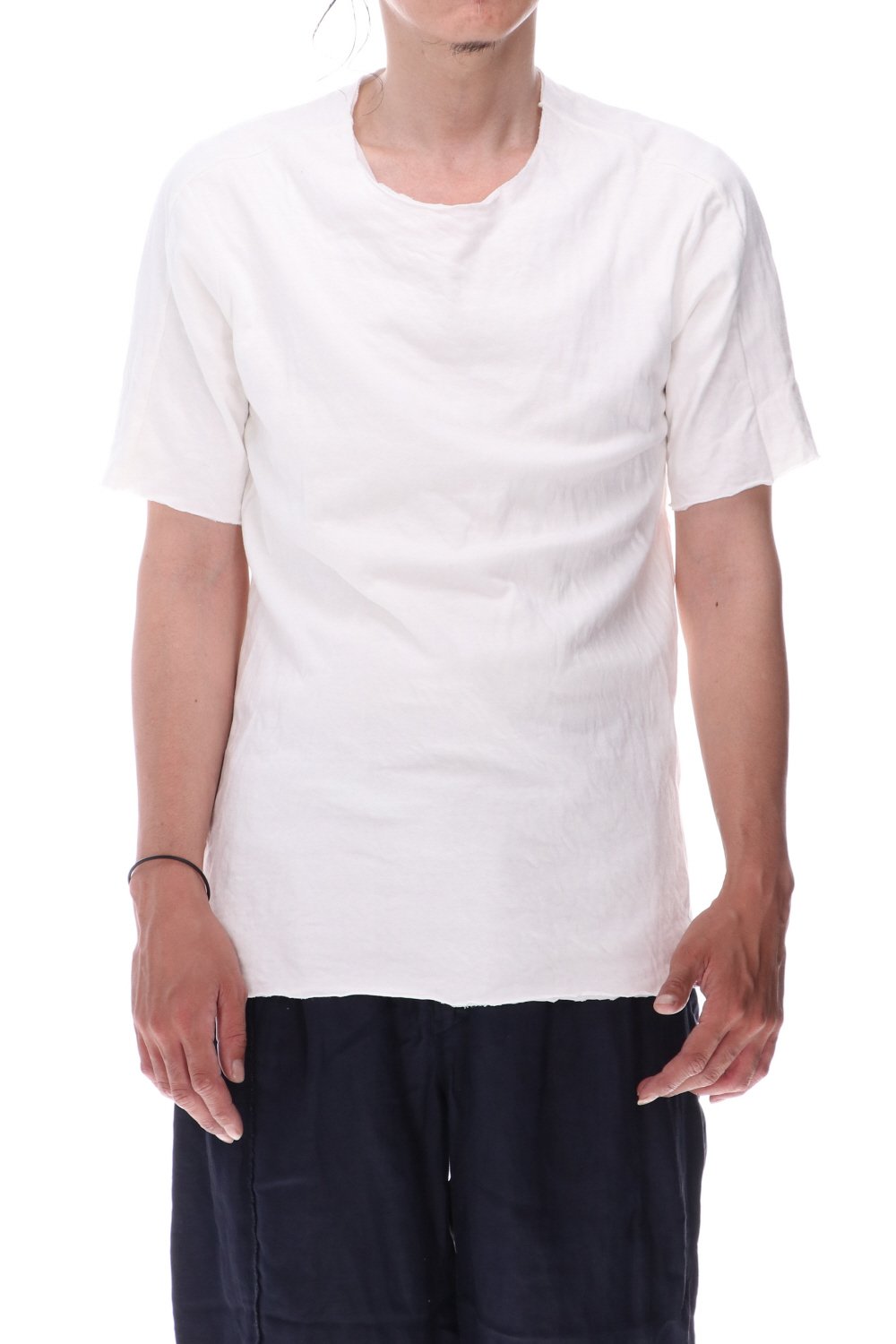 Dual-Layered Fabric Cotton T-Shirts Off White