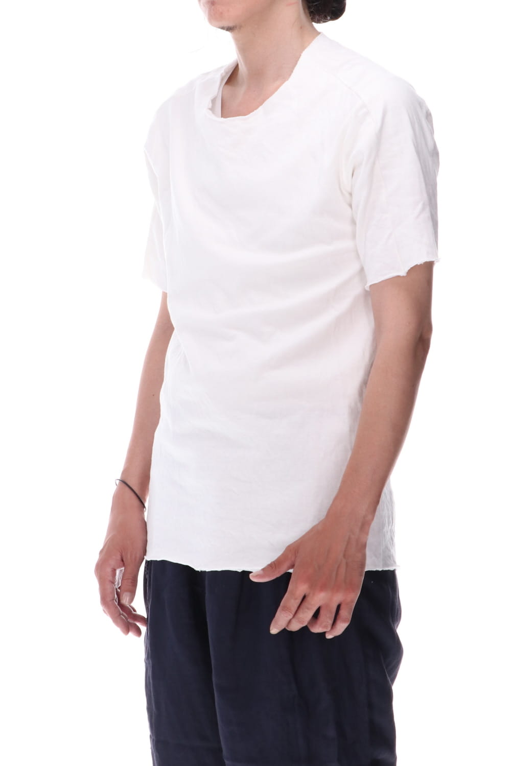 Dual-Layered Fabric Cotton T-Shirts Off White