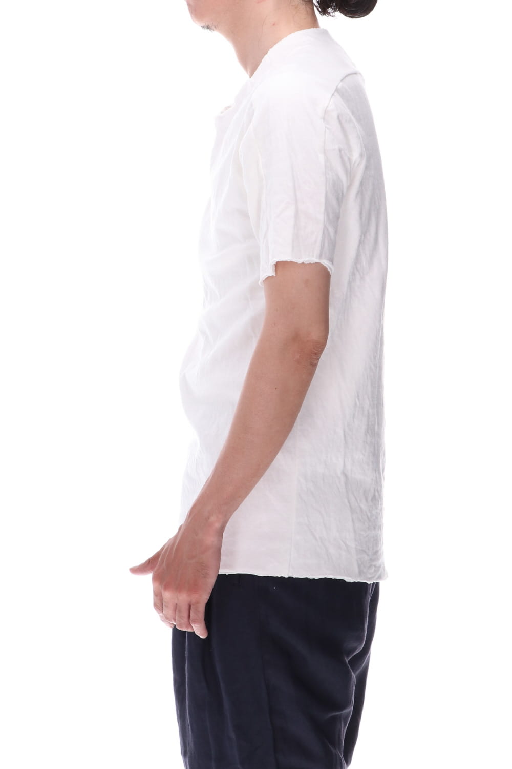 Dual-Layered Fabric Cotton T-Shirts Off White