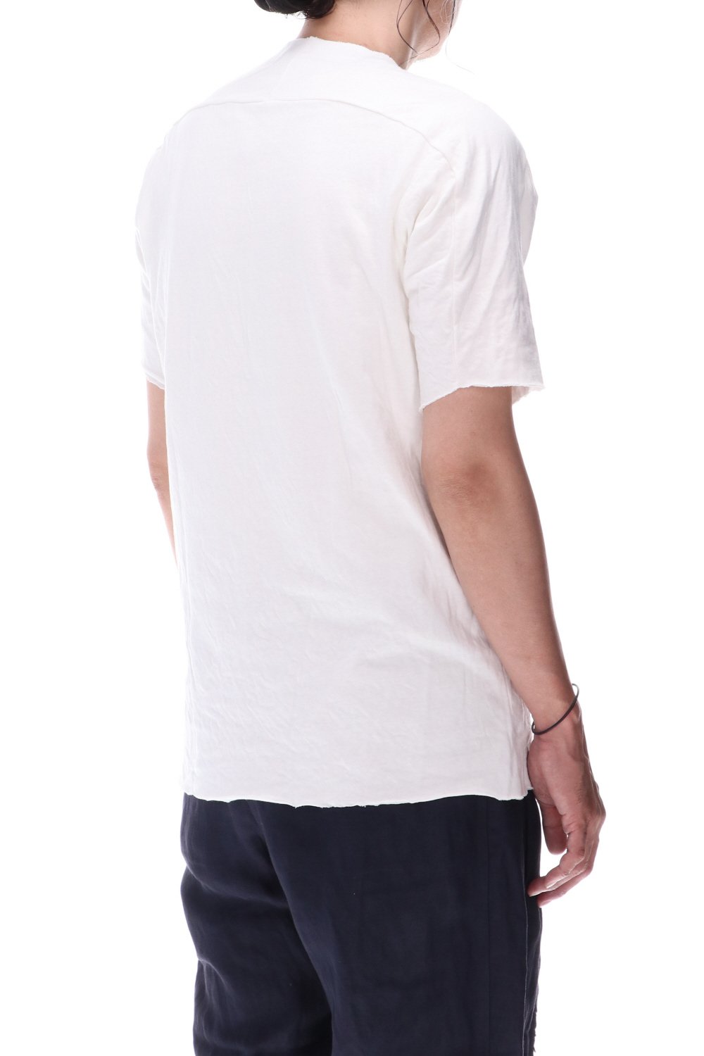 Dual-Layered Fabric Cotton T-Shirts Off White