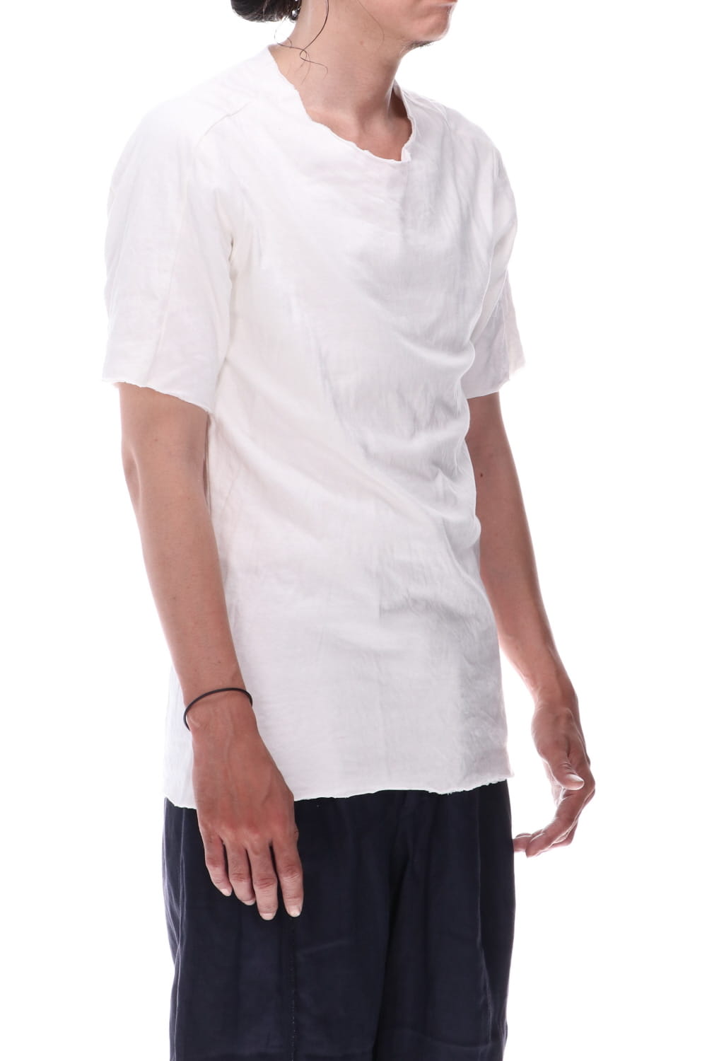 Dual-Layered Fabric Cotton T-Shirts Off White