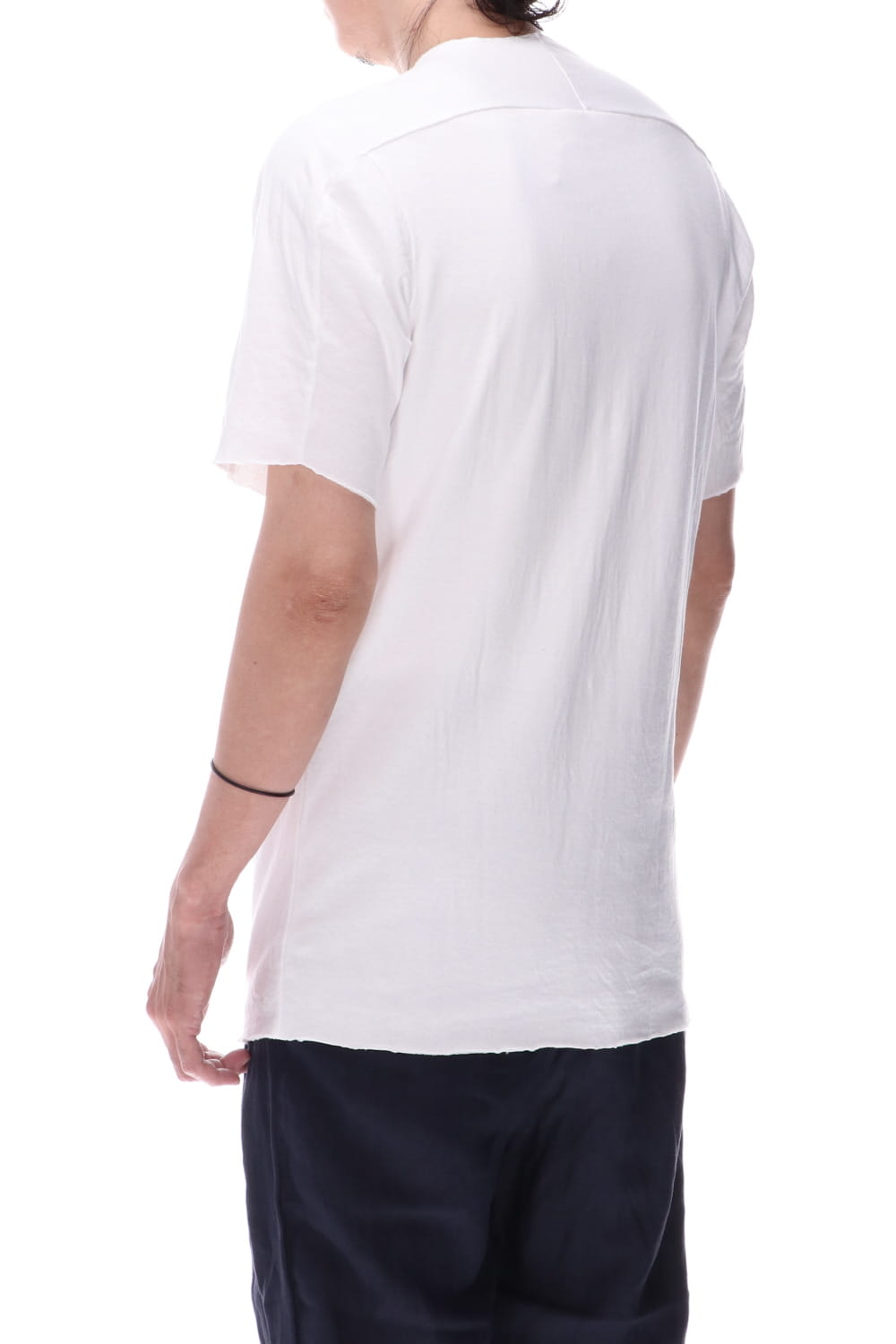 Dual-Layered Fabric Cotton T-Shirts White
