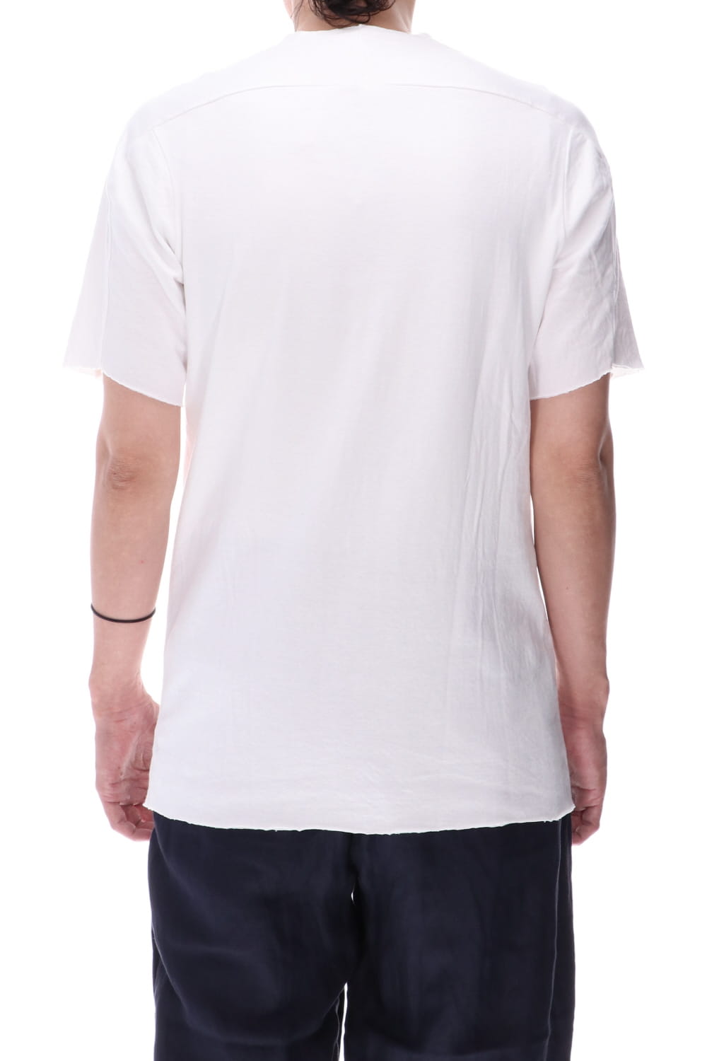 Dual-Layered Fabric Cotton T-Shirts White