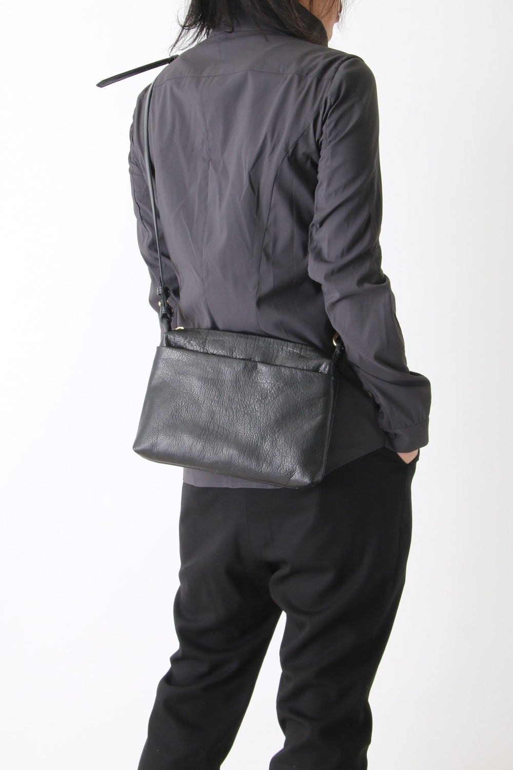 Flat Shoulder Mini - Steer oil leather