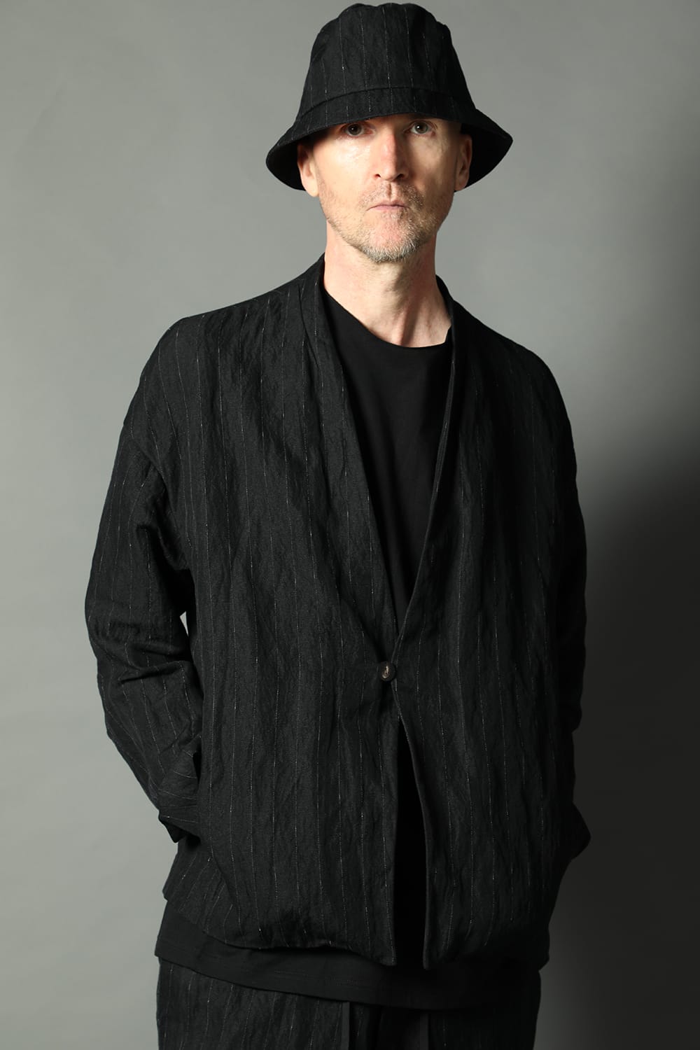 Jacket cotton linen metal shrink