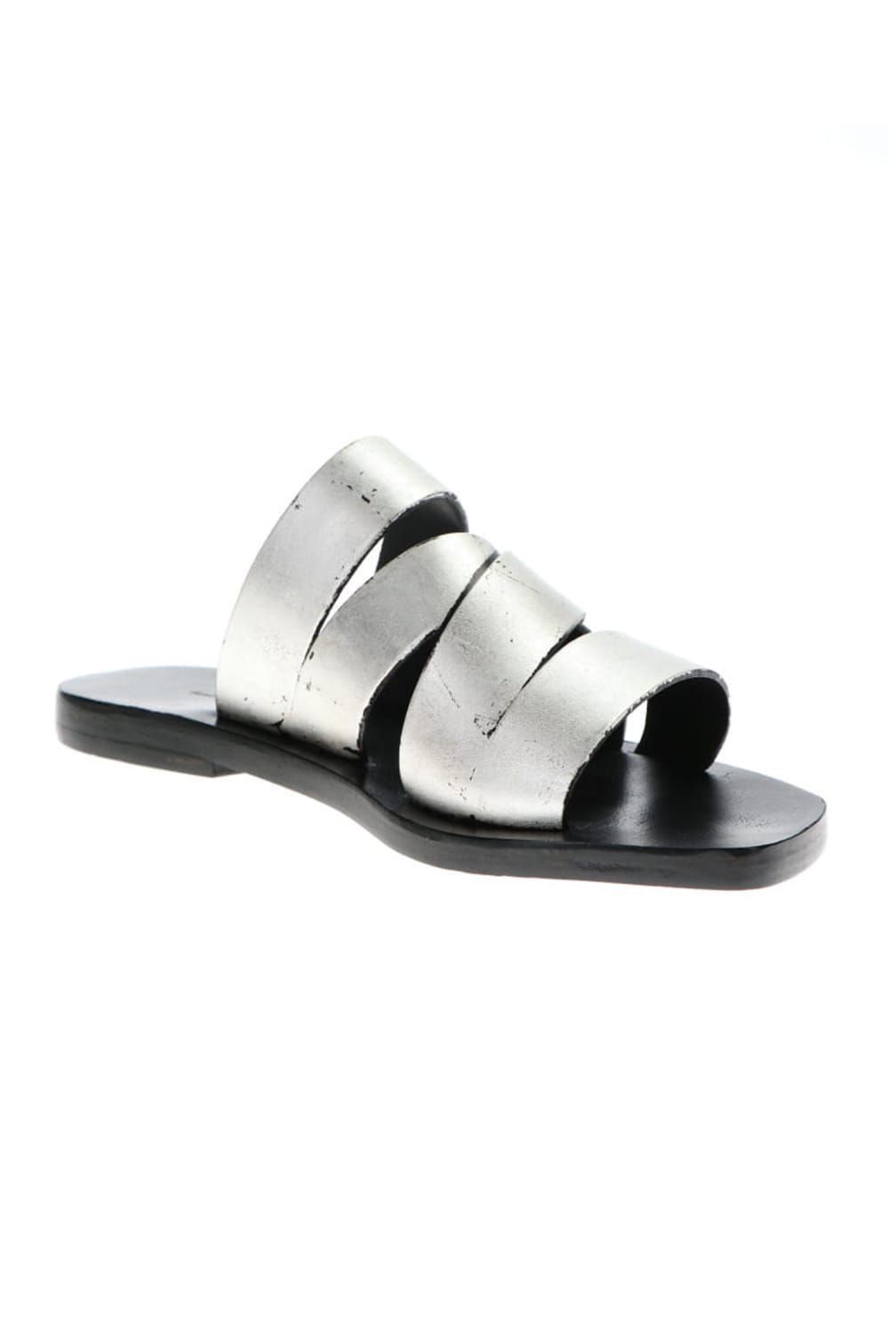 Tessera Louria calf Sandals Black × Silver