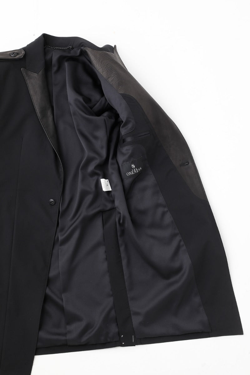 リサイクルPE レザー コンビジャケット