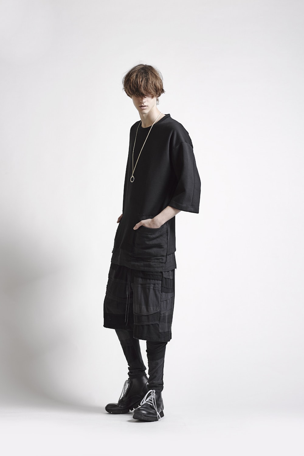 Leather High Cut Sneakers