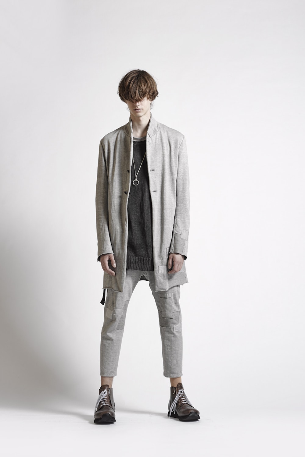 Leather High Cut Sneakers