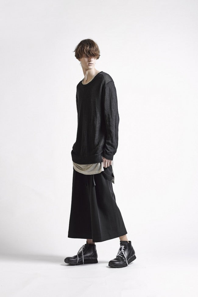 Strong Twist Double Weave Gaucho Pants