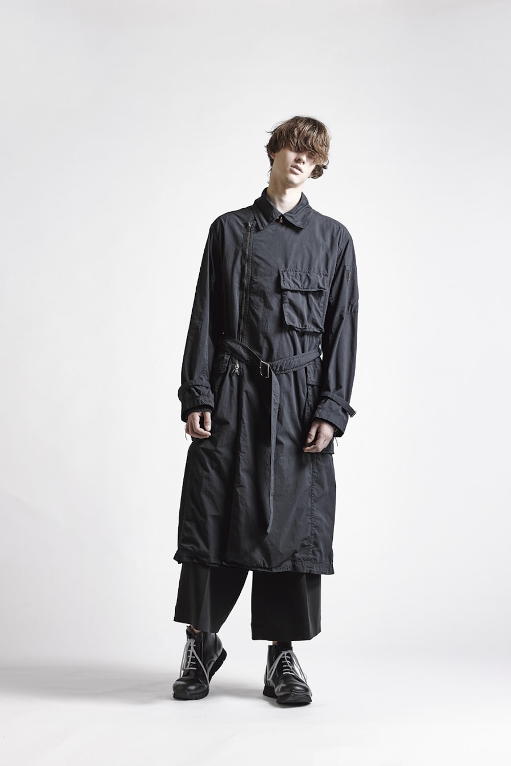 Leather High Cut Sneakers