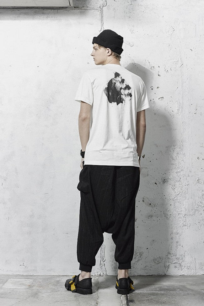 Saruel pants with belt Black Stripe