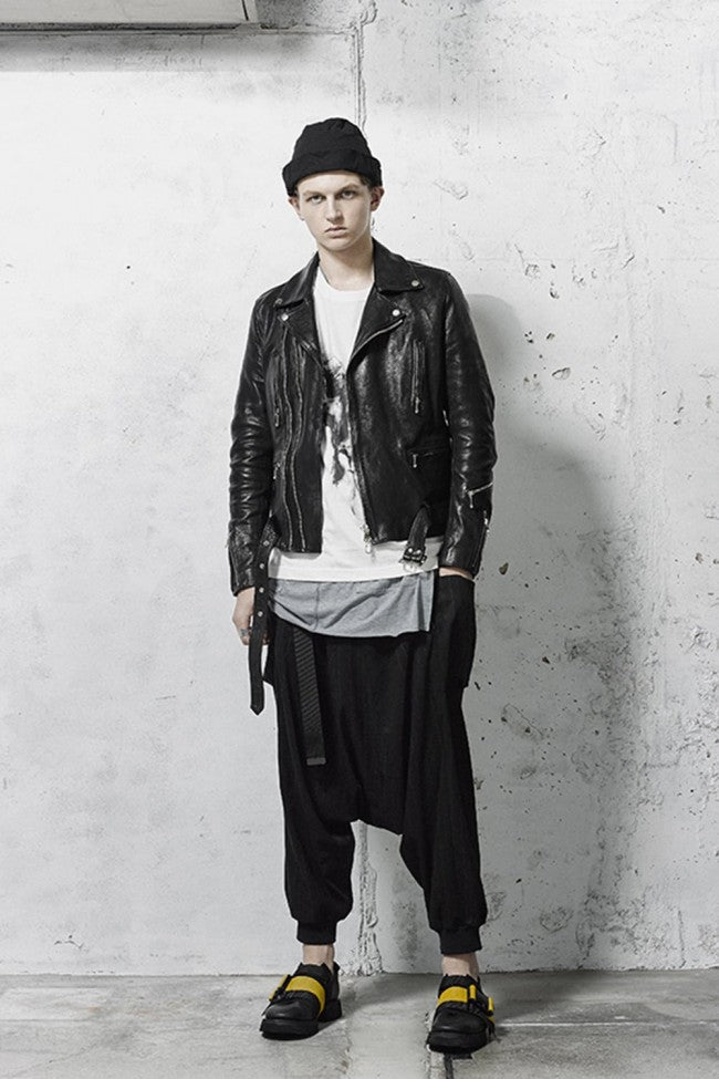 Saruel pants with belt Black Stripe