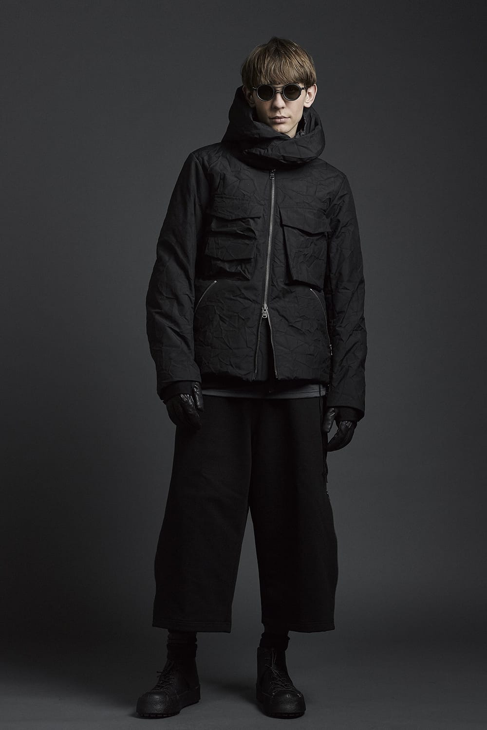 Mercerized Fleece lining Wide Pants