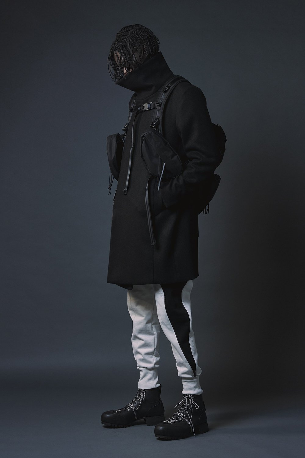 メルトン ハイネック コート