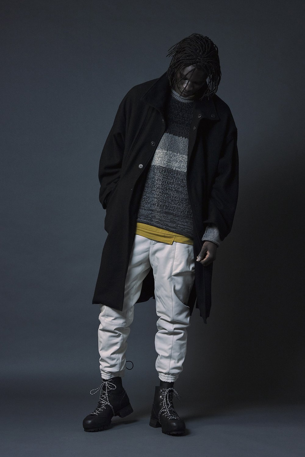 Hem Layered Long Sleeve T-Shirts Mustard