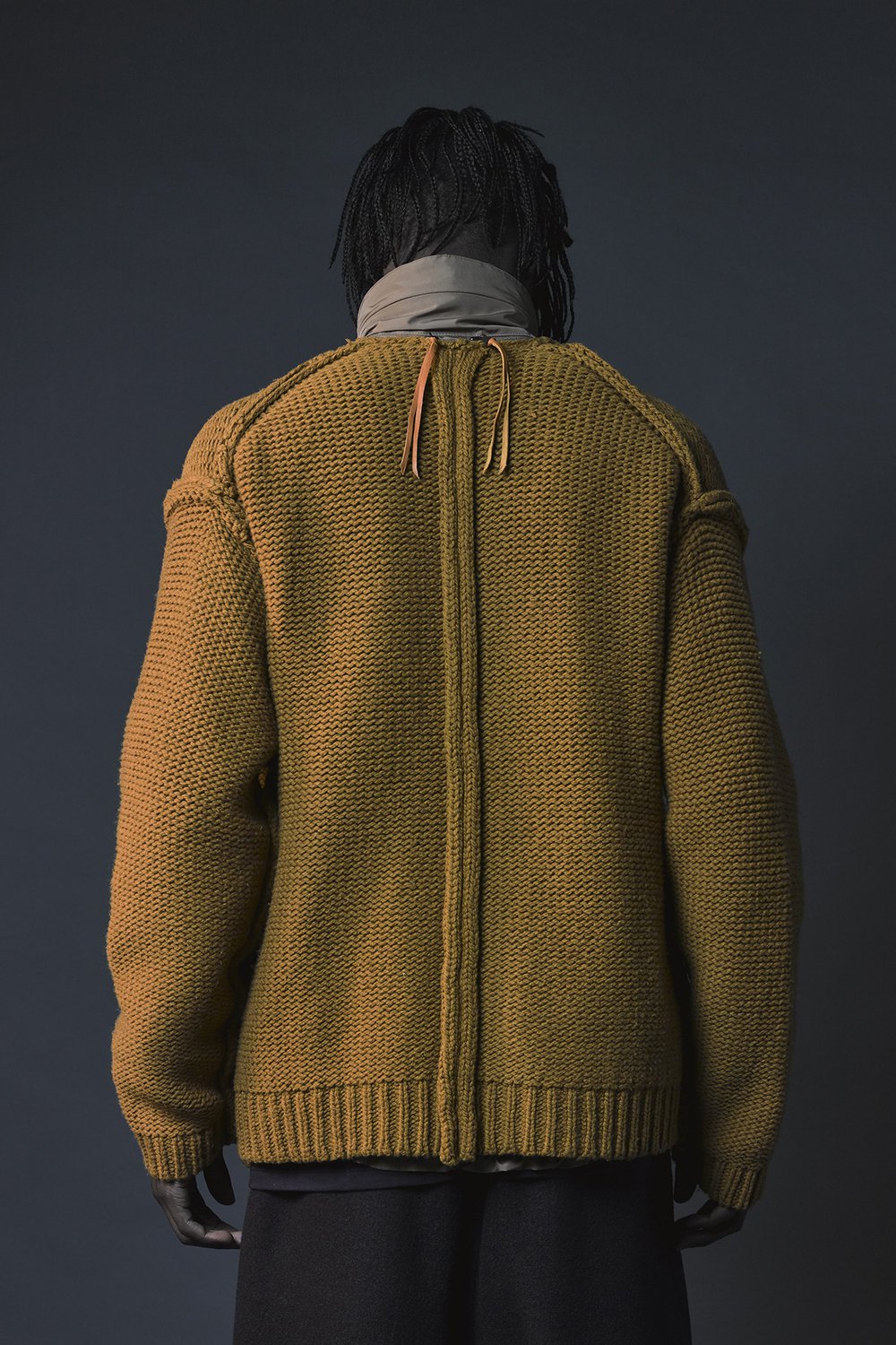 Layered cardigan Mustard