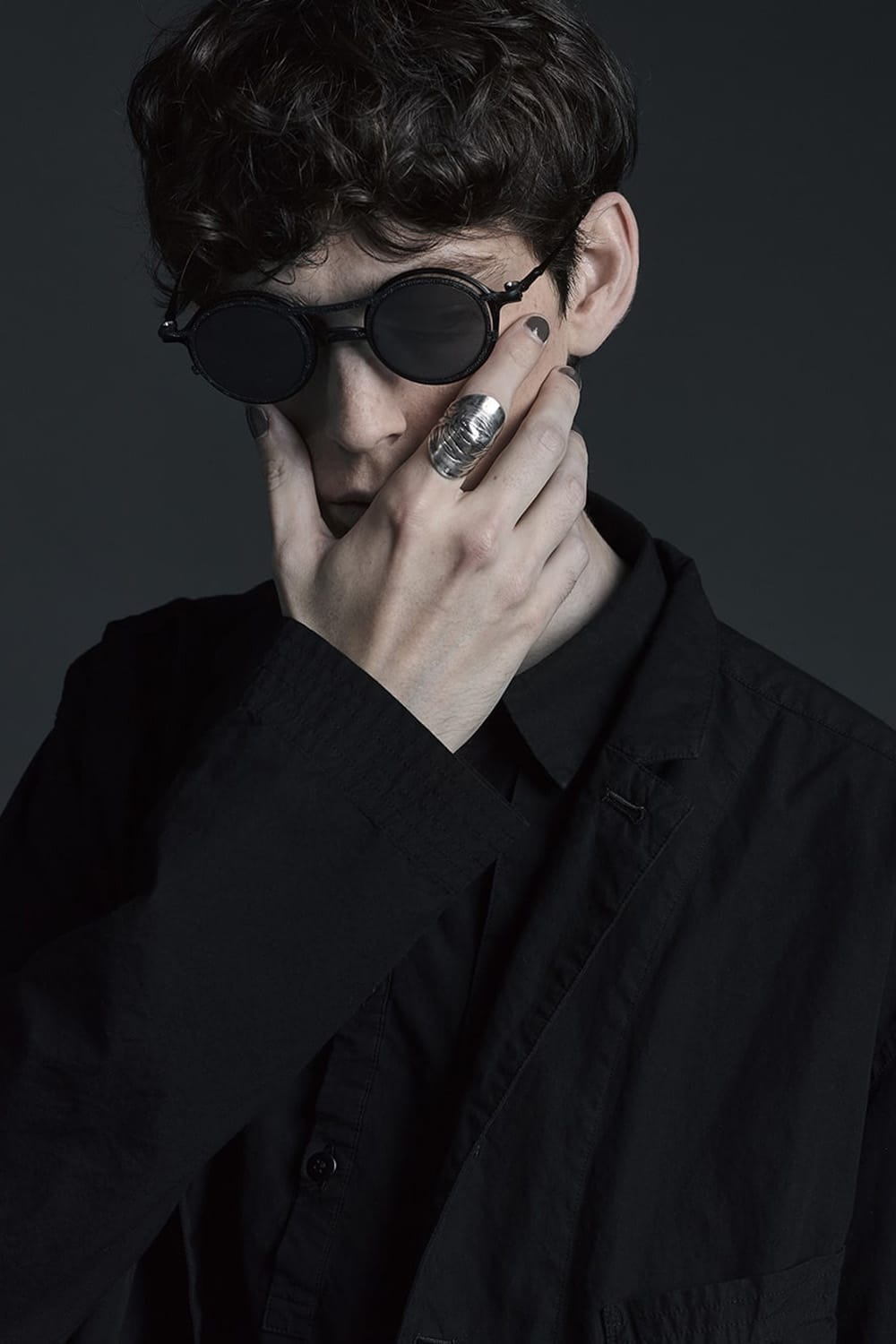 RIGARDS collaboration sunglasses - Black / Blue / Mirror