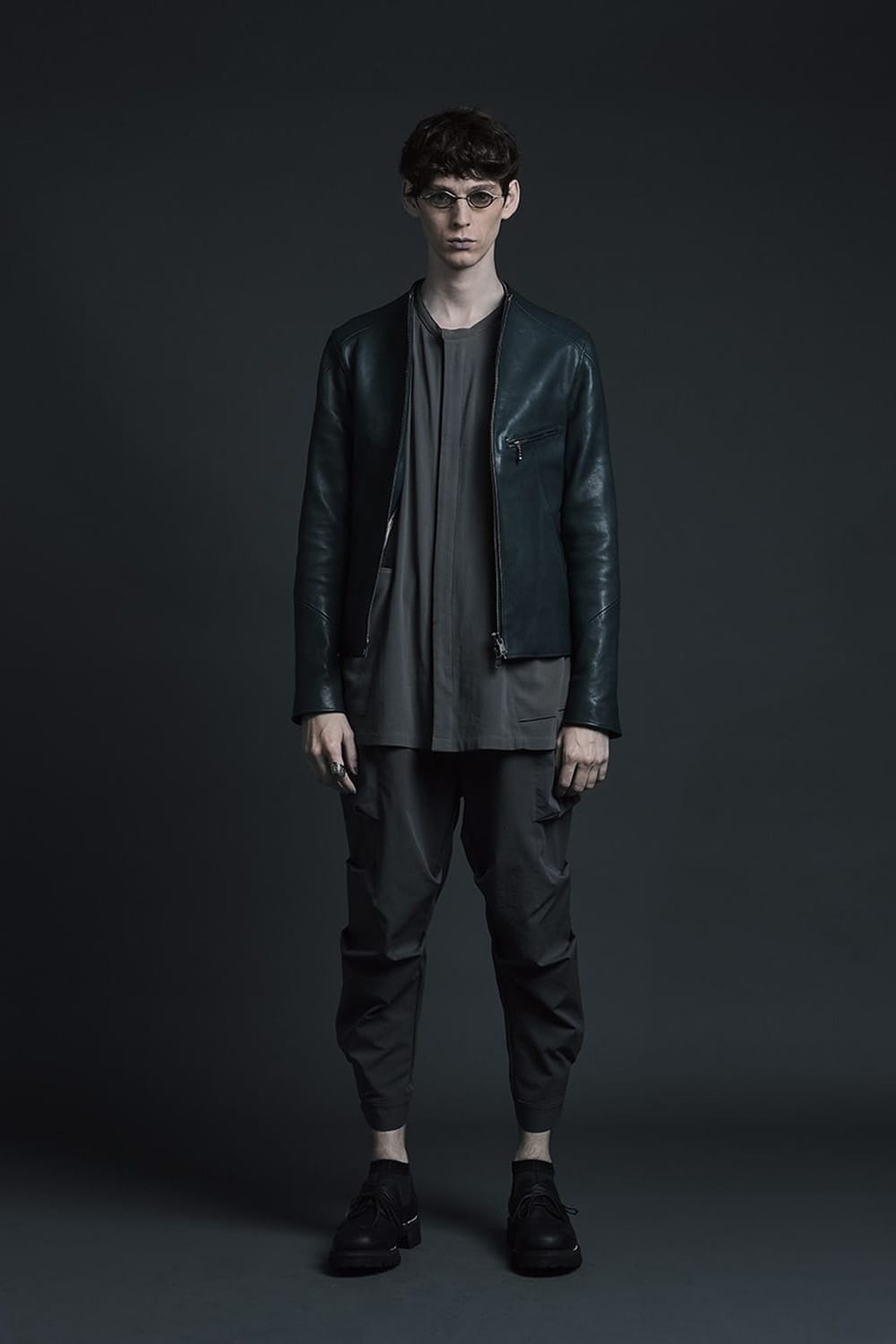 Hard twist Double weave Short sleeve shirt Gray