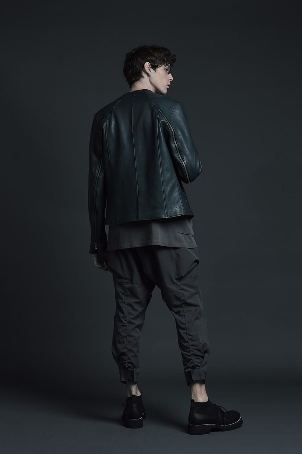 Hard twist Double weave Short sleeve shirt Gray