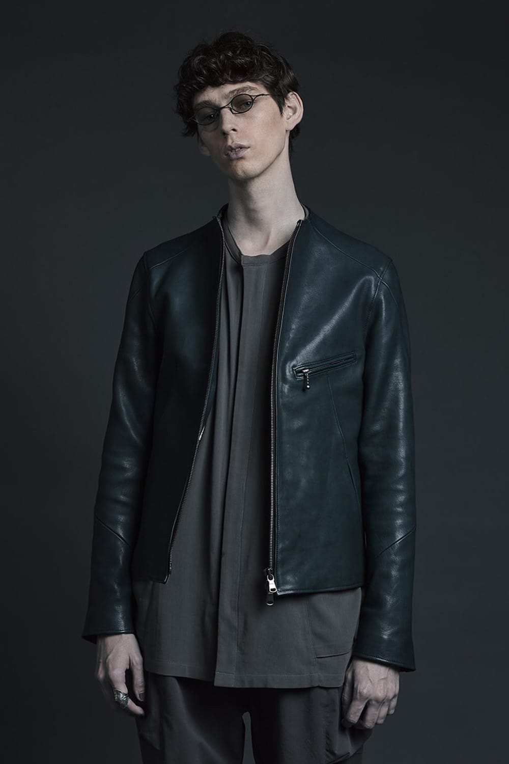 Hard twist Double weave Short sleeve shirt Gray