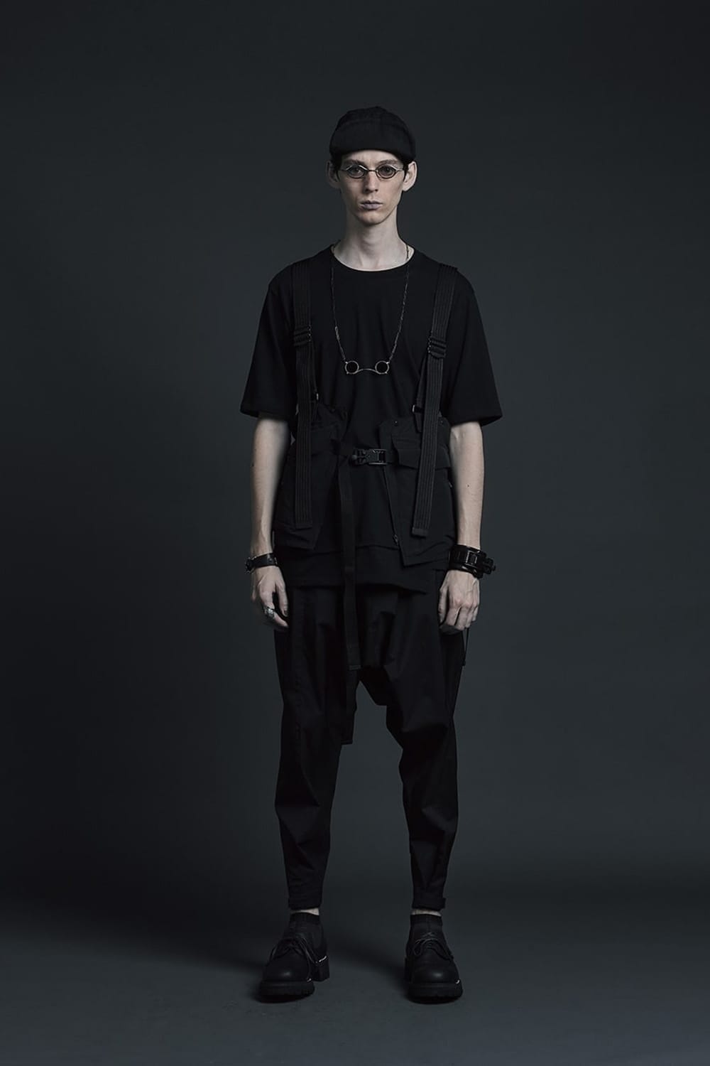 Jersey stitch Back body Cordura Patchwork Short sleeve T-shirt Charcoal