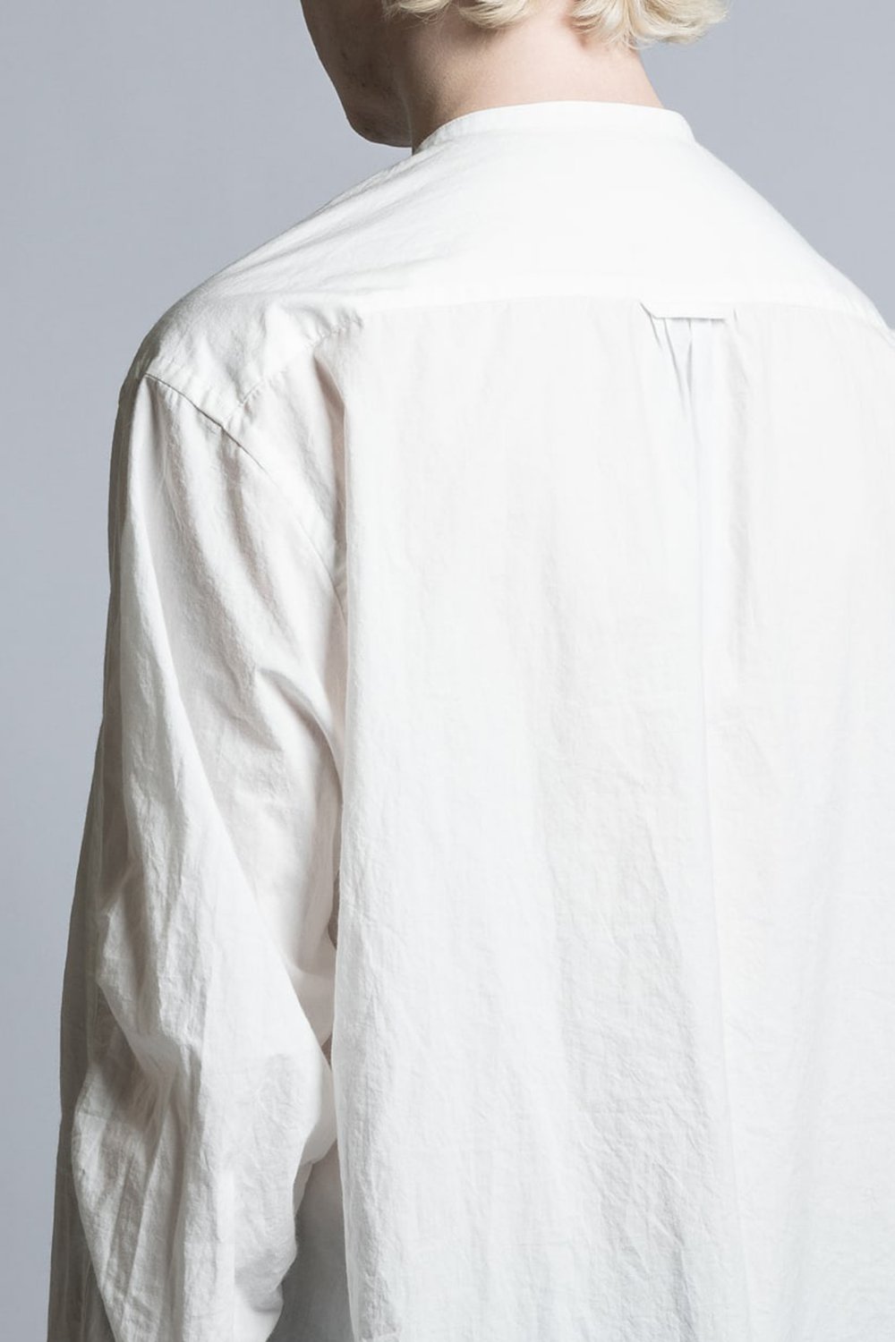 Typewriter Cloth Collarless Shirt